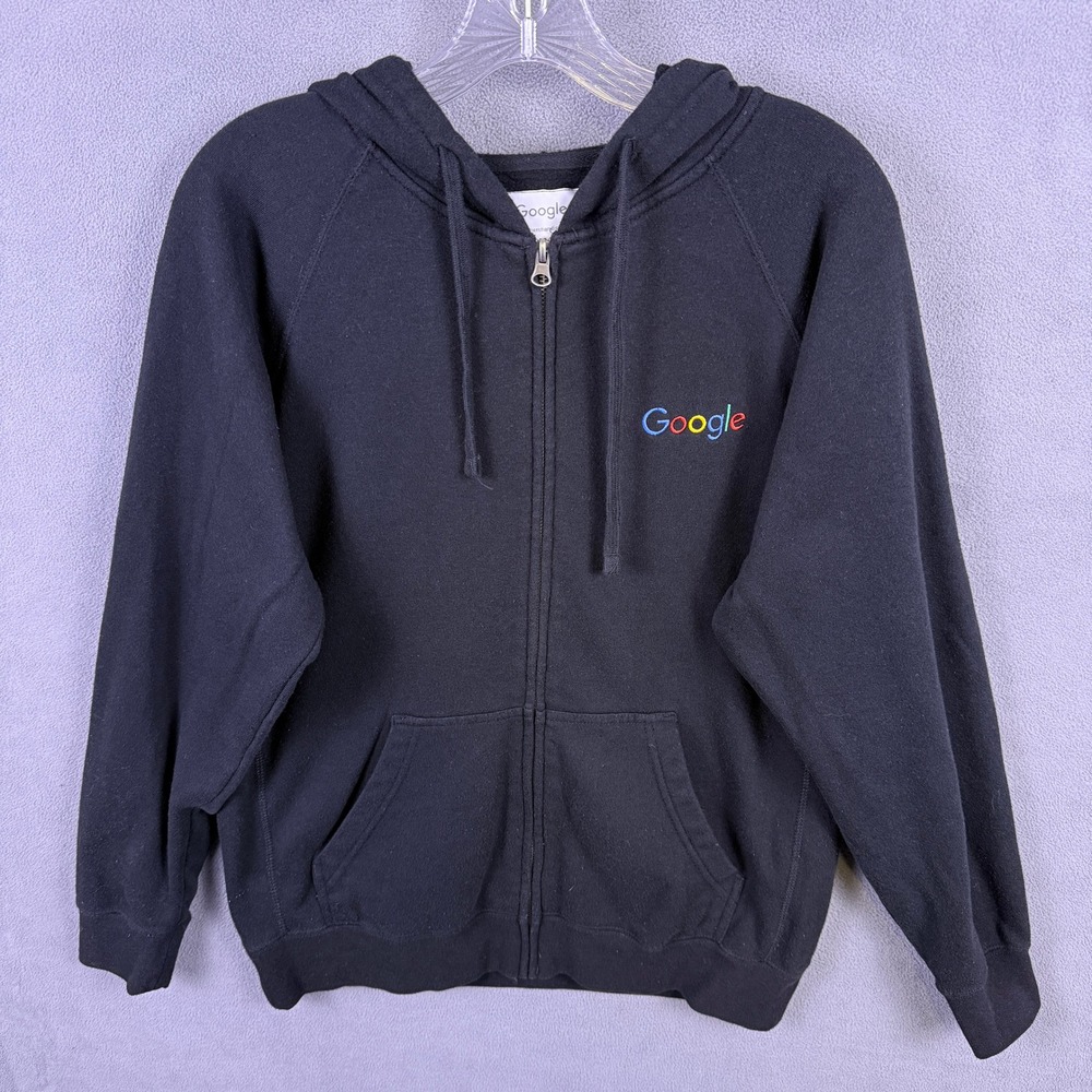 Google Zip Up Hoodie Mens Medium Black Official Merchandise Store Logo